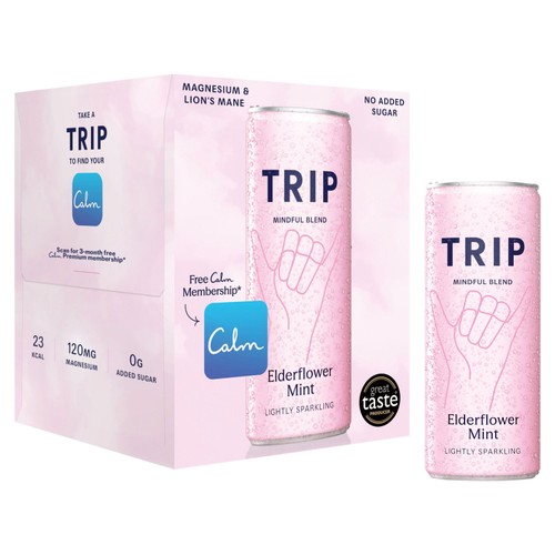 Trip Elderflower Mint Lightly Sparkling 4 x 250ml