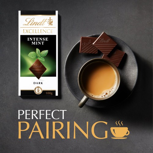 Lindt Excellence Dark Mint Chocolate Bar 100g