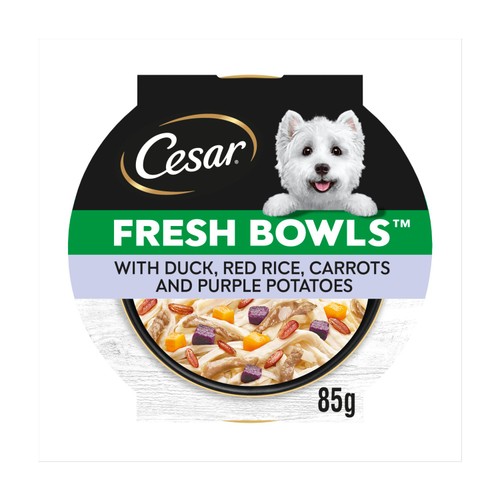 Cesar Fresh Bowls Wet Dog Food With Duck In Gravy 85g