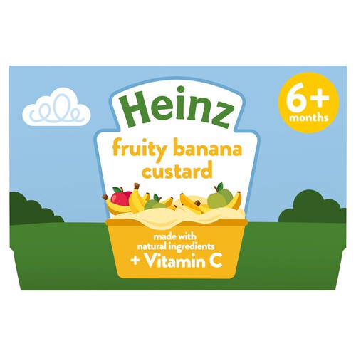 Heinz By Nature Fruity Banana Custard Baby Food Dessert Pots 6+ Months