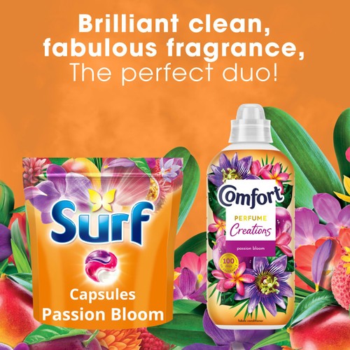 Surf 3 in 1 Laundry Washing Detergent Capsules Passion Bloom 51 Washes