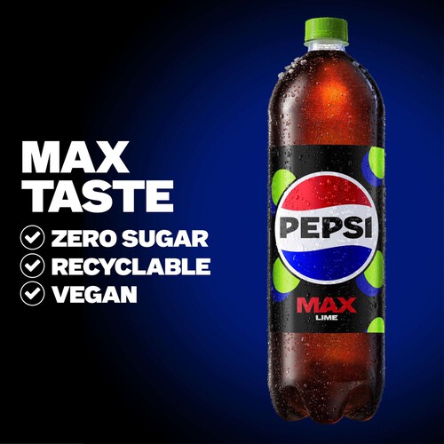 Pepsi Max Lime No Sugar Cola Bottle