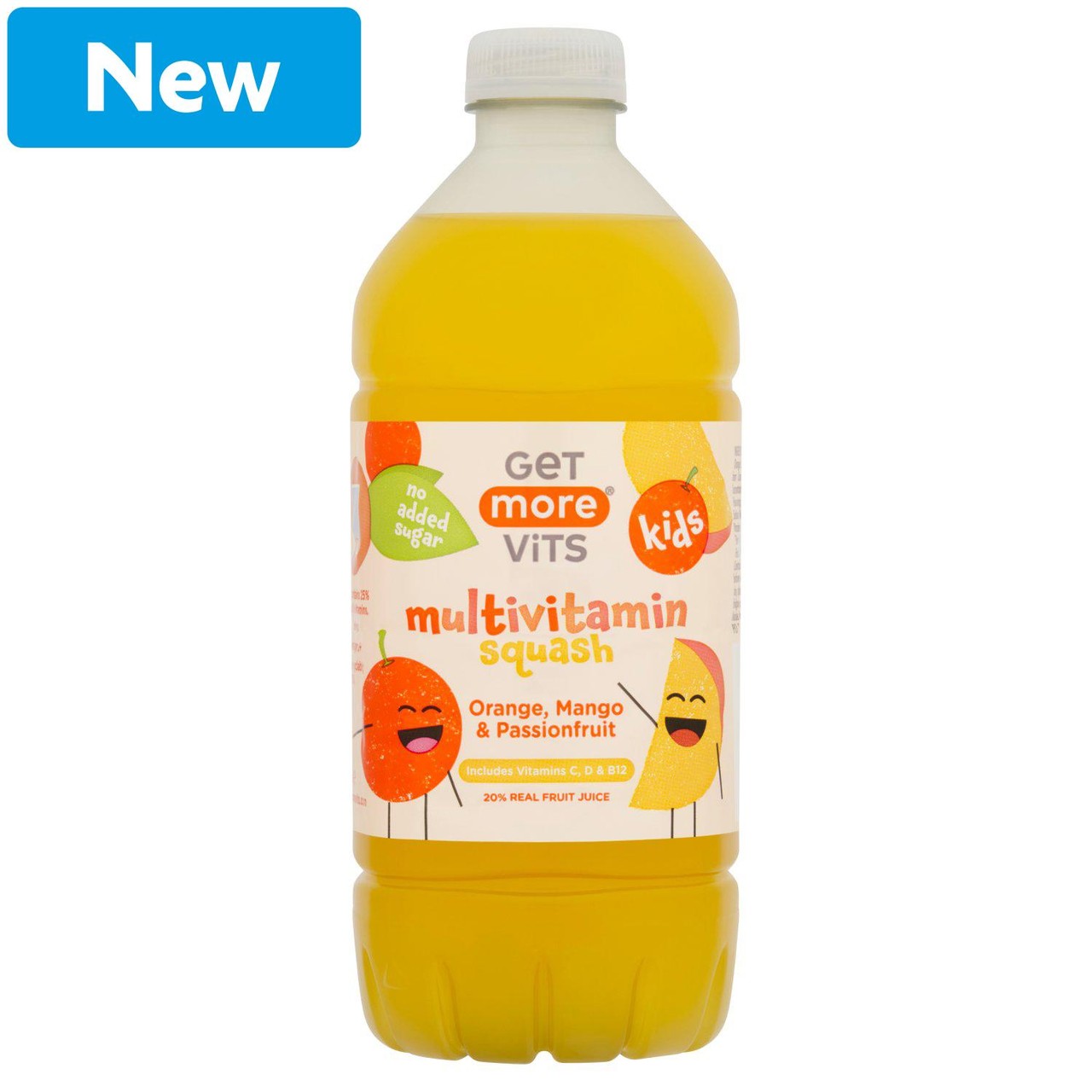 Get More Vits Multivitamin Squash Orange, Mango & Passionfruit 750ml