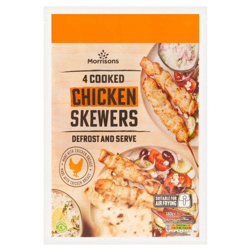 Chicken Skewers Frozen Morrisons Plain Chicken Skewers 340g