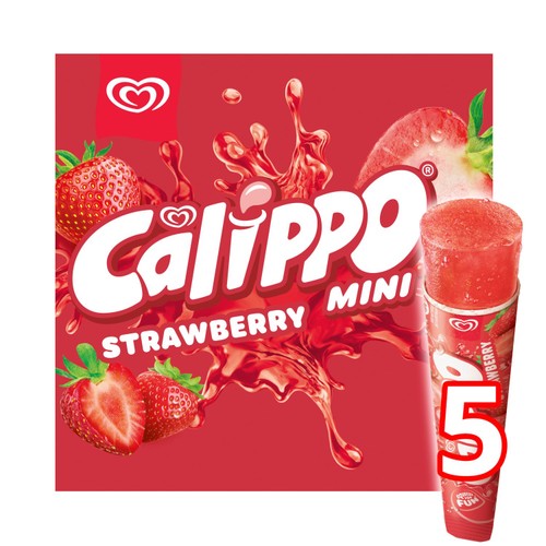 Calippo Strawberry Ice Lollies 5 x 80ml