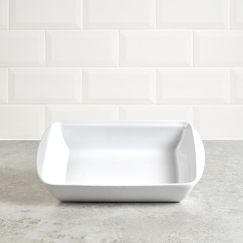 Morrisons white ceramic rectangular roaster