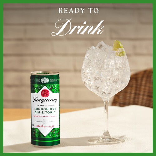 Tanqueray London Dry Gin and Tonic 6.5% vol Premix Can