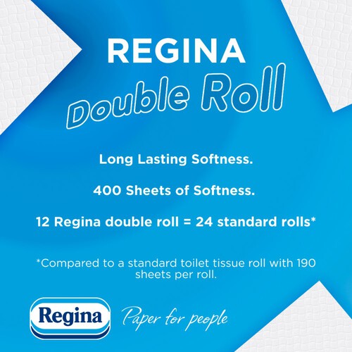 Regina Double Roll Toilet Tissue 12 Roll