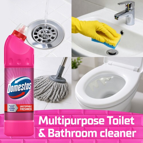 Domestos Bleach Pink Toilet Cleaner 750ml