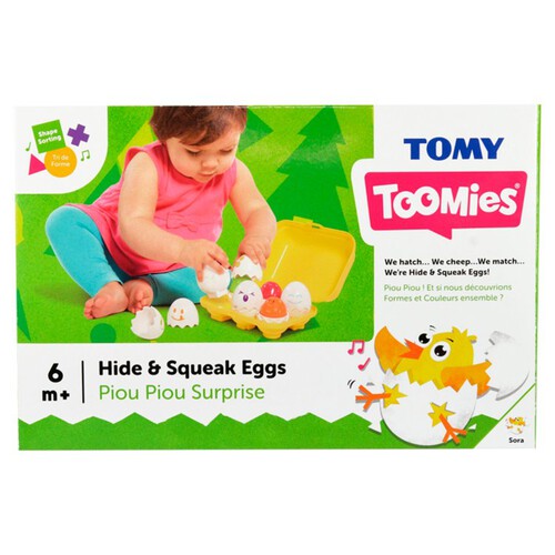 Tomy Toomies Hide & Squeak Eggs