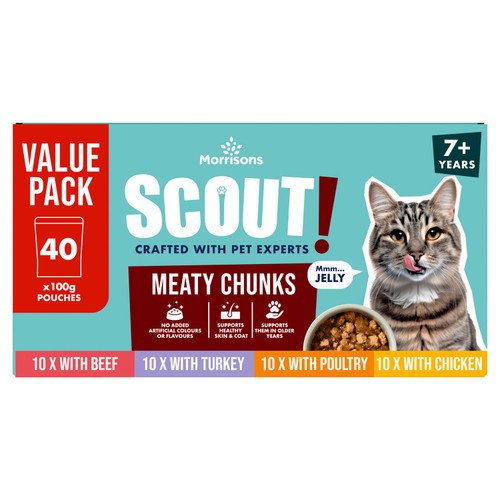 Morrisons Mixed Senior Cat Food In Jelly