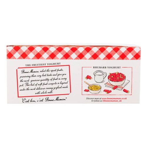 Bonne Maman Yoghurt Rhubarb 2 x 115g