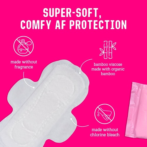 Flo Bamboo Day Period Pads With Wings  16 Pack