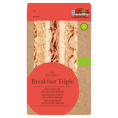 Morrisons Breakfast Triple Sandwich