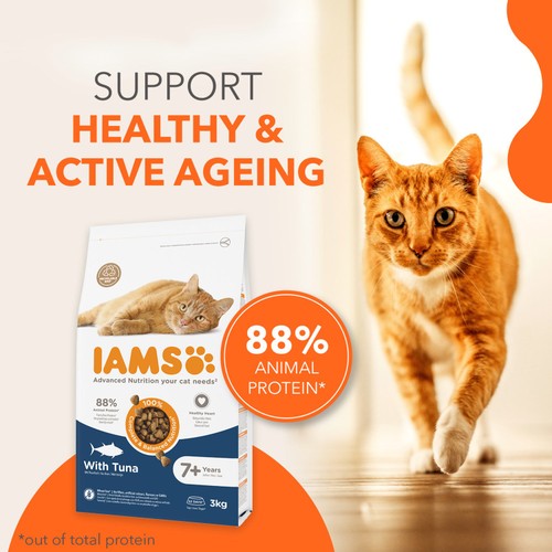 Iams For Vitality Adult Cat 7 Years With Tuna 