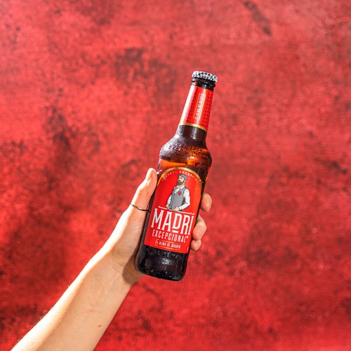 Madri Excepcional Lager Beer Bottles 12x330ml