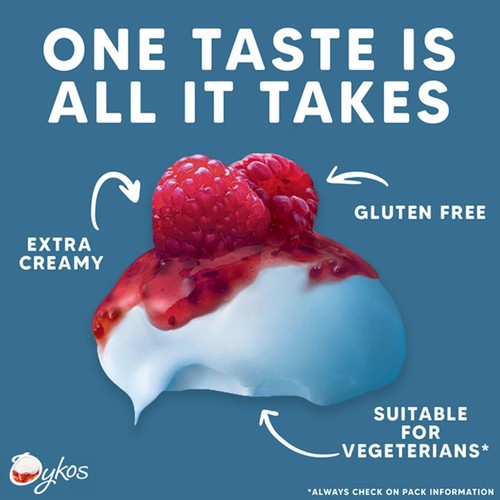 Oykos Raspberry Luxury Greek Style Yoghurt Dessert 4x110g