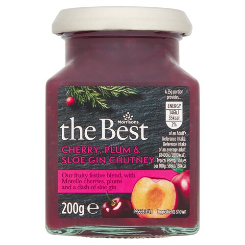 Morrisons The Best Cherry, Plum & Sloe Gin Chutney 