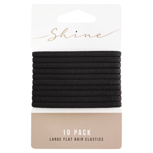 Shine Large Flat Hair Elastics 