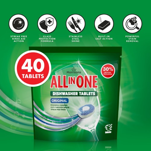 Morrisons All In One Original Dishwasher Tablets