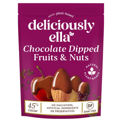 Deliciously Ella Chocolate Dipped Fruit & Nut Share Snack Bag 90g