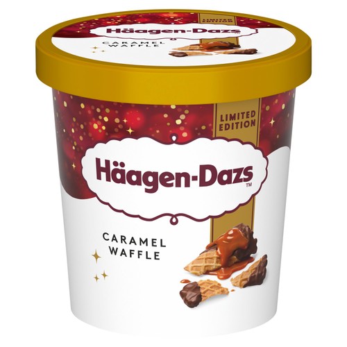 Haagen-Dazs Caramel Waffle Ice Cream Dessert Tub 420ml