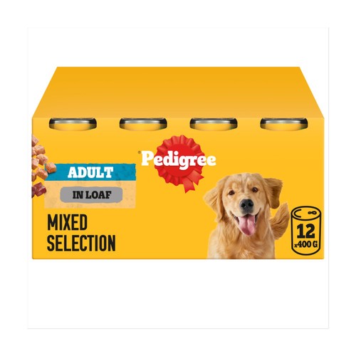 Pedigree wet dog food mixed selection in loaf