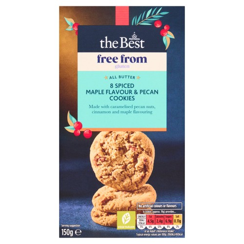 Morrisons The Best Free From Maple & Pecan Cookies 150g