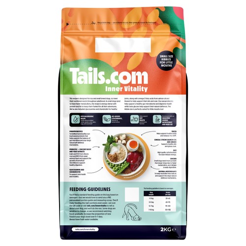 Tails.Com Inner Vitality Toy & Small Adult Chicken Dry Dog Food   2kg