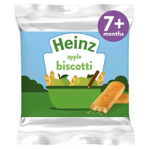 Heinz Apple Biscotti Baby Food Snacks 7+ Months 