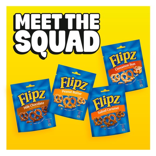 Flipz Mega Bag Milk Chocolate Coated Pretzel Snacks 150g
