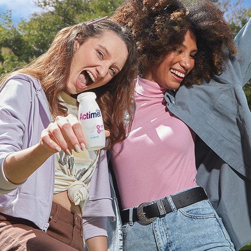 Actimel Strawberry & Blueberry Yogurt Drinks