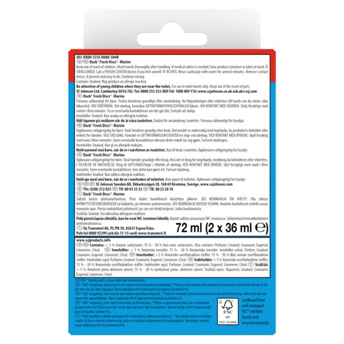 Duck Fresh Discs 2 Refills Marine 12 Discs