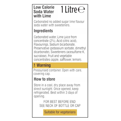 Morrisons Lime Soda 1L