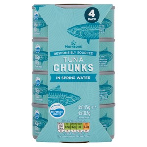 Morrisons Tuna Chunks In Spring Water 4x145g