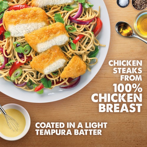 Birds Eye 6 Crispy Tempura Battered Chicken Breast Steaks 510g
