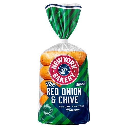New York Bakery Co. Red Onion & Chive Bagels
