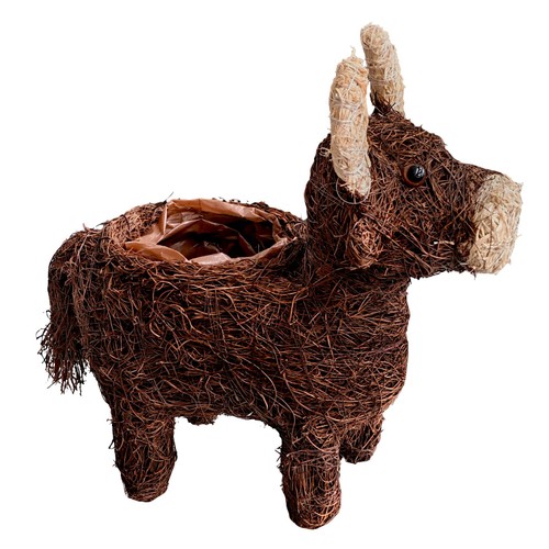Nutmeg Highland Cow Planter
