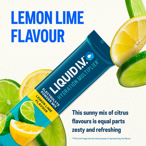 Liquid IV Hydration Electrolyte Powder Lemon Lime 3 Sachets