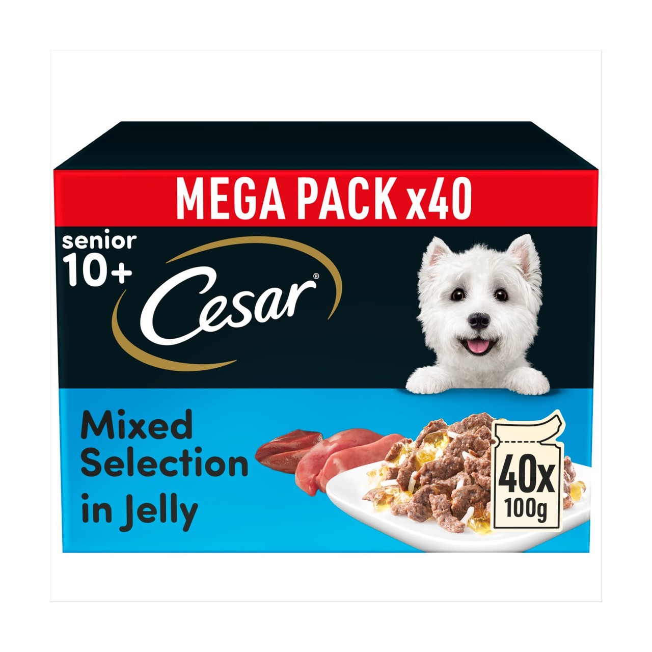 Cesar Senior Dog Pouches Sauce Selection In Jelly