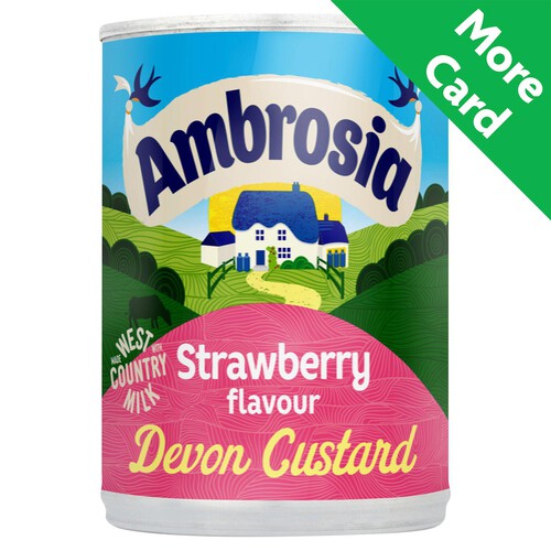 Ambrosia Strawberry Flavour Devon Custard  Can