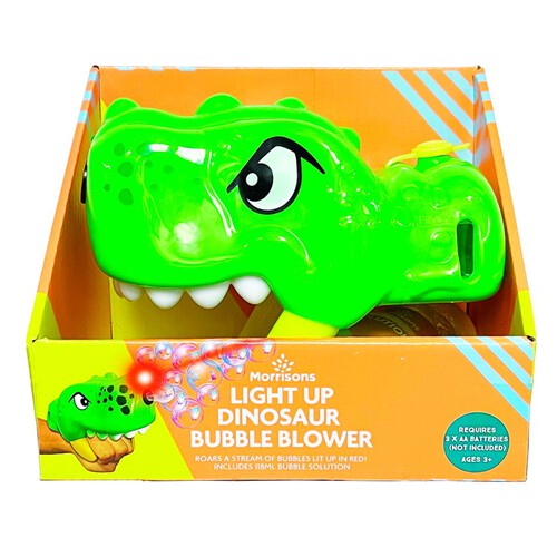 Morrisons Light Up Dinosaur Bubble Blower