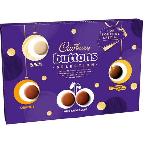 Cadbury Buttons Chocolate Christmas Selection Box 340g