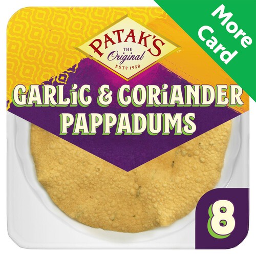 Patak's Garlic & Coriander Pappadums