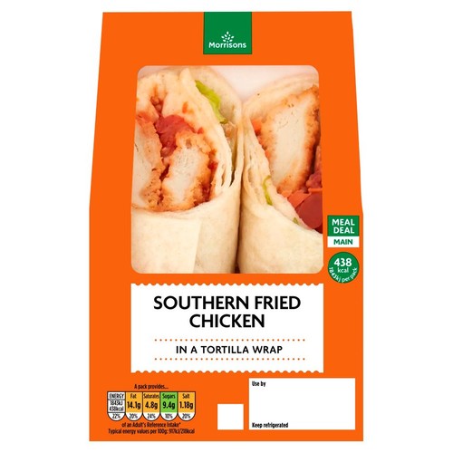 Morrisons southern fried chicken wrap