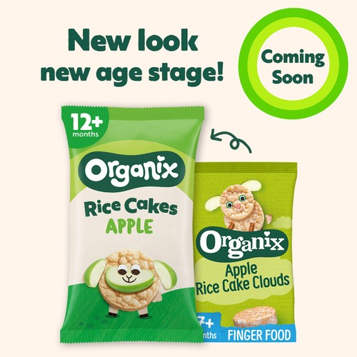 Organix Apple Rice Cake Clouds Multipack 4X18G