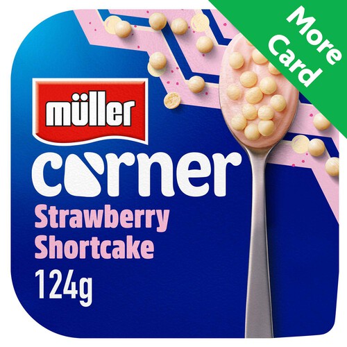 Muller Corner Strawberry Yogurt with White Chocolate Shortcake Balls