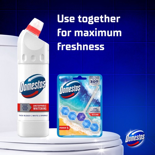 Domestos Bleach White & Sparkle Toilet Cleaner 750ml