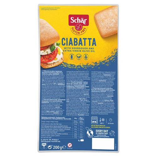 Schar Gluten-Free White Ciabatta Rolls