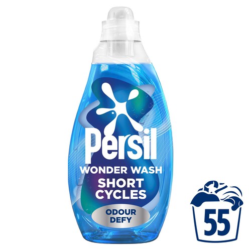 Persil Wonder Wash Bio Care Liquid Detergent Odour Defy Speed Clean 55 Wash